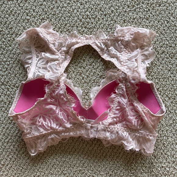 NEW Victoria’s Secret Lacy Date Push Up Bralette Bra Pale Pink Straps Small NWOT - Picture 8 of 10